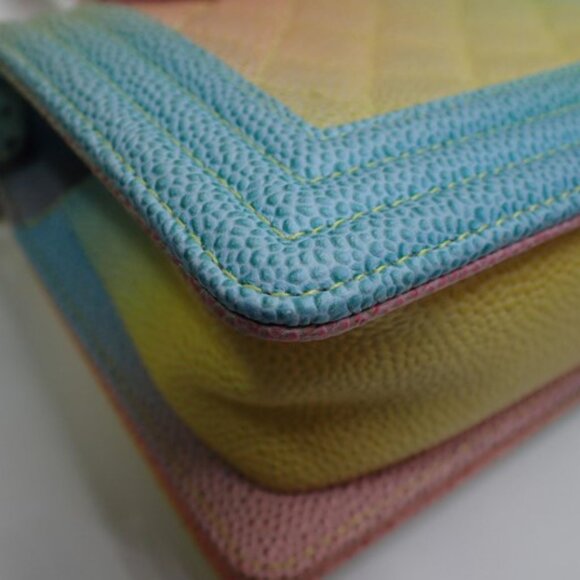 CHANEL Caviar Rainbow Boy Flap Bag Quilted 20 - Picture 14 of 16